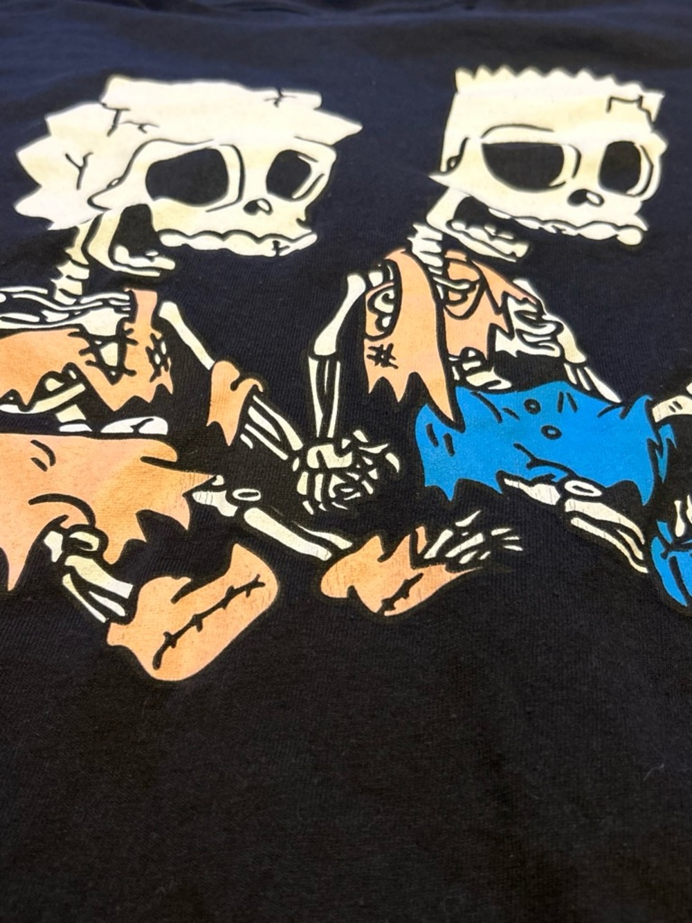 The Simpson’s - Black with Blue & Tan Print